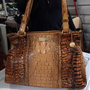 Brahmin Ombre Croc Embossed Leather Purse
